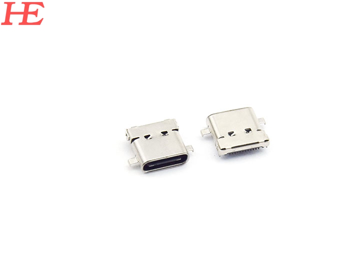 USB C/F沉板式 CL0.28 H2.00 脚长0.6黑LCP 外壳不锈钢镀镍 端子镀全金GF