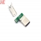 USB C/M 夹板0.8拉伸款黑LCP；不锈钢镀镍；端子15U；弯端