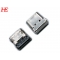 USB C/F 板上短体 CL1.75 H3.45 脚长1.2 黑LCP外壳不锈钢镀镍端子G/F （卷装）