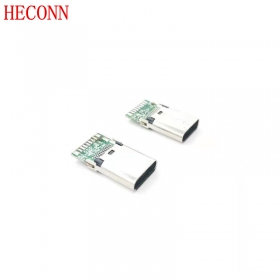 USB-Type-CM/夹板0.8拉伸款/C1=10NF R2=5.1K/弯端/15卡勾