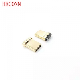 USB TYPE C 夹板1.0拉伸款 L11直 黑LCP 外壳不锈镀金 端子镀金2u